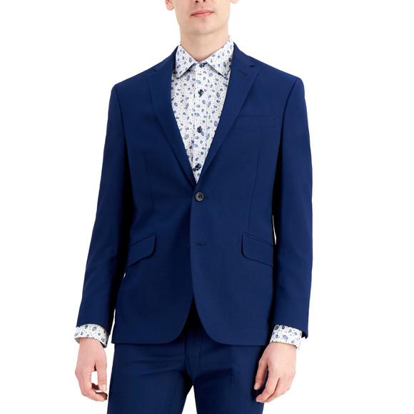 Kenneth Cole Reaction Men Techni Cole Slim Fit Suit Jacket Blue Size 40R - Picture 1 of 1
